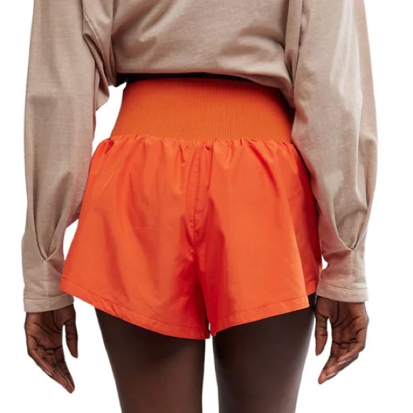 FP MOVEMENT Carpe Diem Shorts NWT Scarlet Flame Orange - Picture 3 of 11